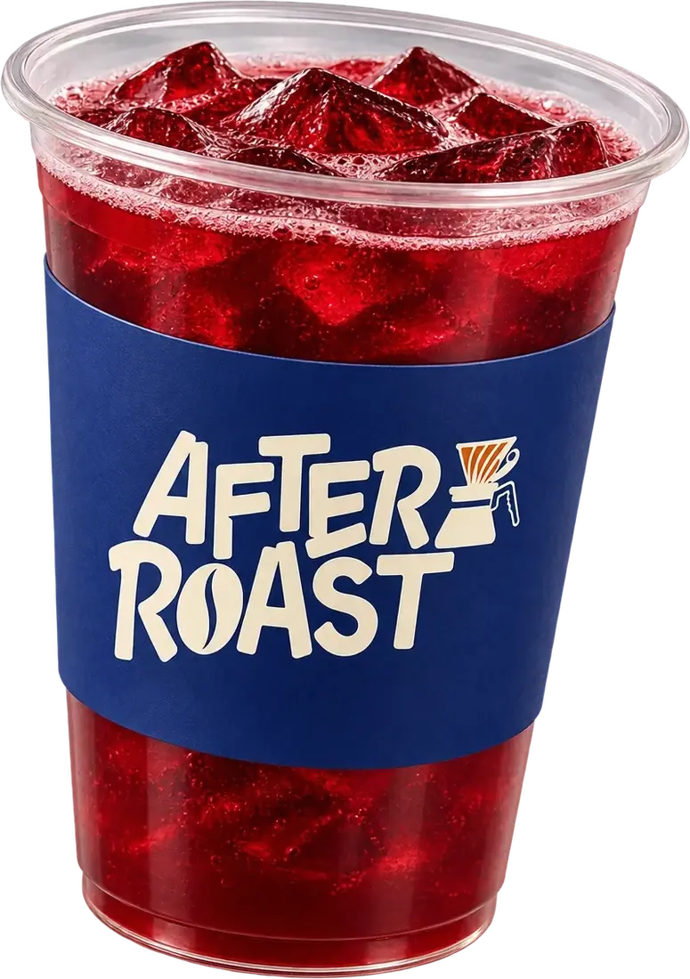 Iced Hibiscus Infused in an After Roast cup